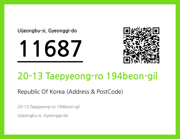 Address and Postal Code QR Code Image (CC BY 4.0)