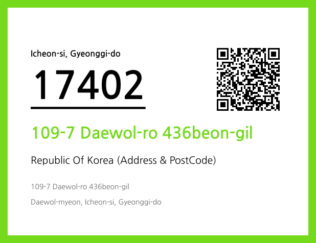 Address and Postal Code QR Code Image (CC BY 4.0)