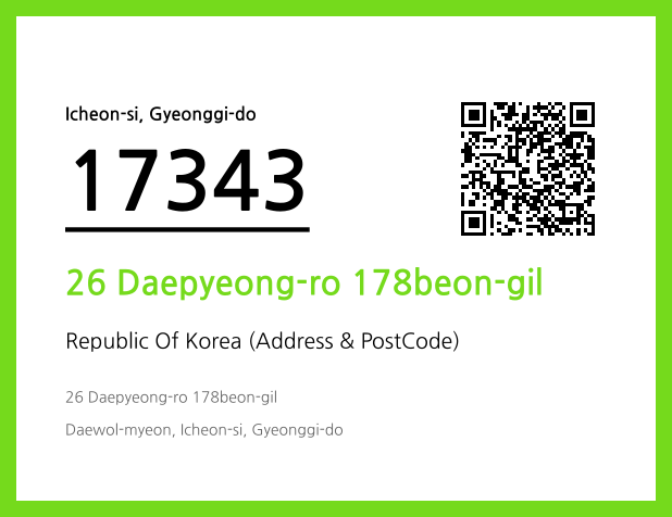 Address and Postal Code QR Code Image (CC BY 4.0)