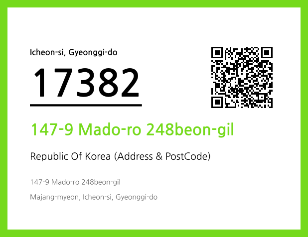 Address and Postal Code QR Code Image (CC BY 4.0)