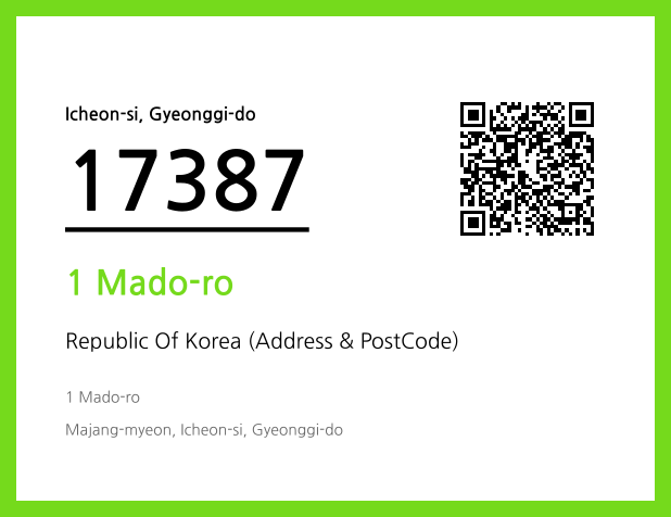 Address and Postal Code QR Code Image (CC BY 4.0)