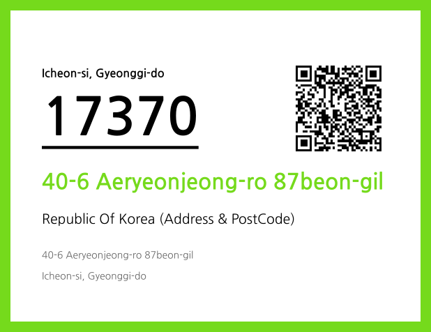 Address and Postal Code QR Code Image (CC BY 4.0)