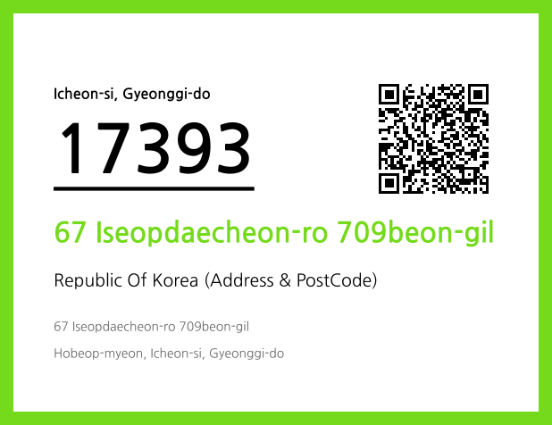 Address and Postal Code QR Code Image (CC BY 4.0)