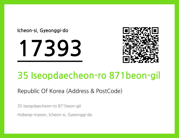 Address and Postal Code QR Code Image (CC BY 4.0)