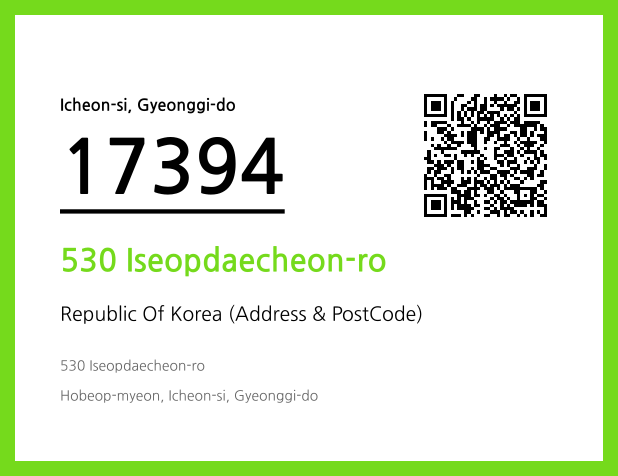 Address and Postal Code QR Code Image (CC BY 4.0)