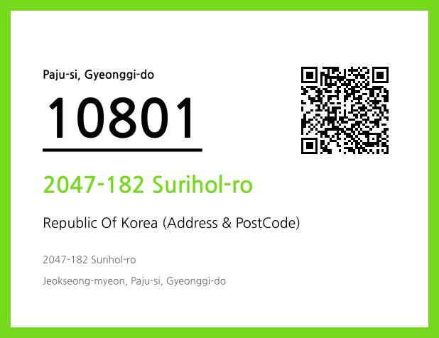 Address and Postal Code QR Code Image (CC BY 4.0)