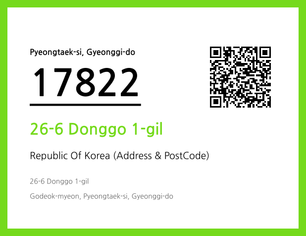 Address and Postal Code QR Code Image (CC BY 4.0)
