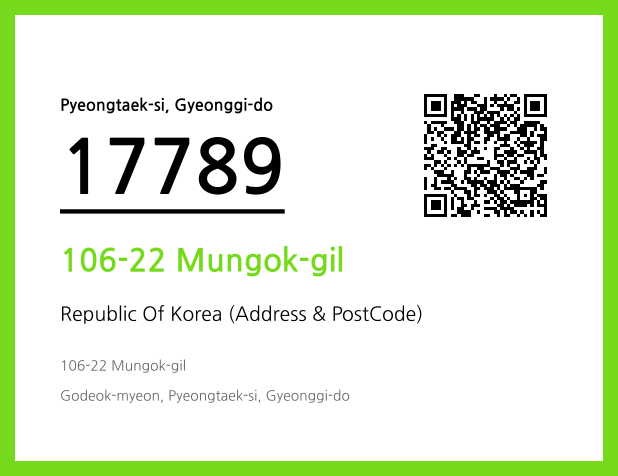 Address and Postal Code QR Code Image (CC BY 4.0)