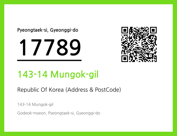 Address and Postal Code QR Code Image (CC BY 4.0)
