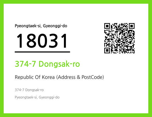 Address and Postal Code QR Code Image (CC BY 4.0)