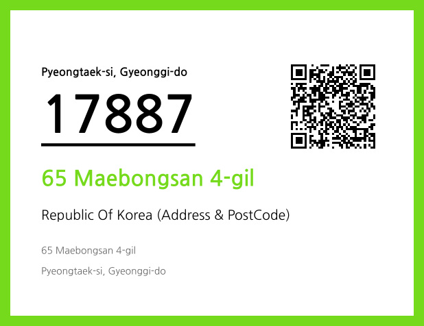 CC BY 4.0 Address and Postal Code QR Code Image (CC BY 4.0)