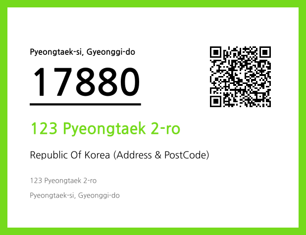 Address and Postal Code QR Code Image (CC BY 4.0)
