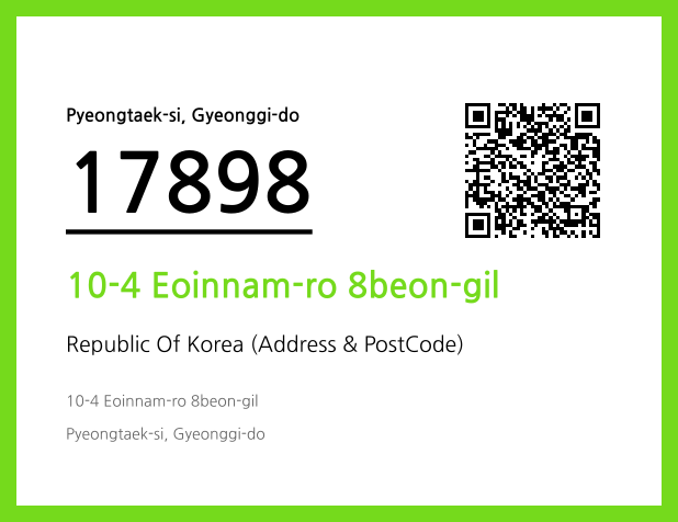 Address and Postal Code QR Code Image (CC BY 4.0)