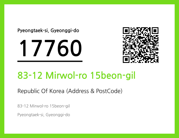 Address and Postal Code QR Code Image (CC BY 4.0)