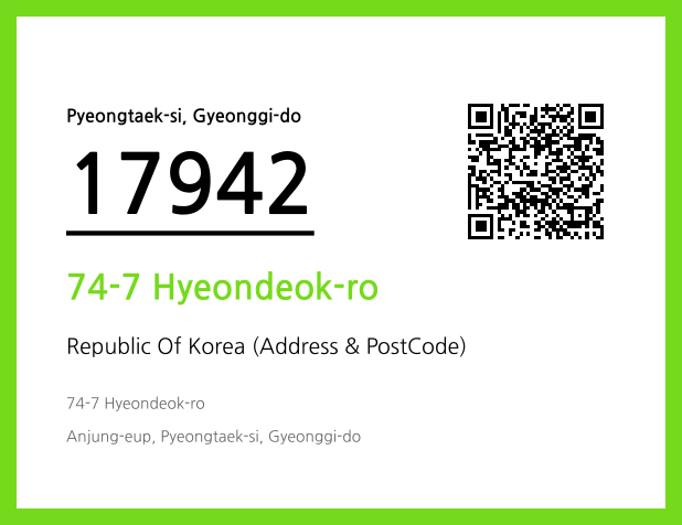 Address and Postal Code QR Code Image (CC BY 4.0)