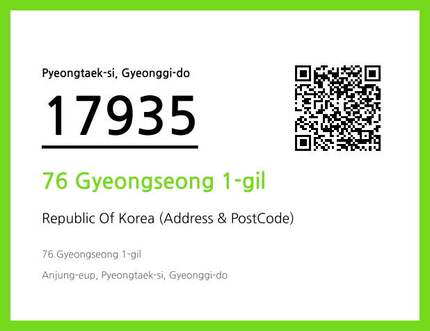 Address and Postal Code QR Code Image (CC BY 4.0)