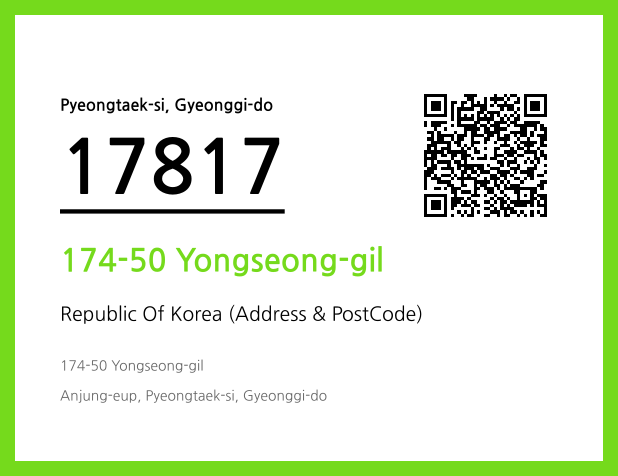 Address and Postal Code QR Code Image (CC BY 4.0)