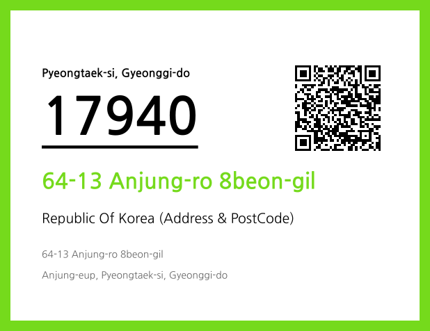 CC BY 4.0 Address and Postal Code QR Code Image (CC BY 4.0)