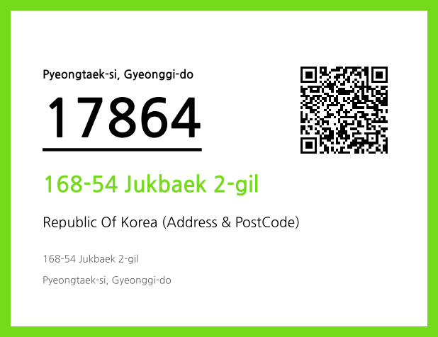 Address and Postal Code QR Code Image (CC BY 4.0)