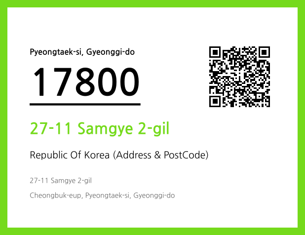Address and Postal Code QR Code Image (CC BY 4.0)