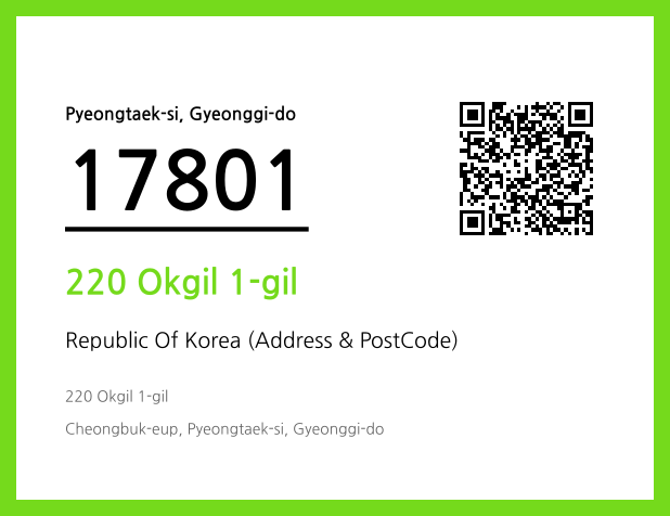 Address and Postal Code QR Code Image (CC BY 4.0)