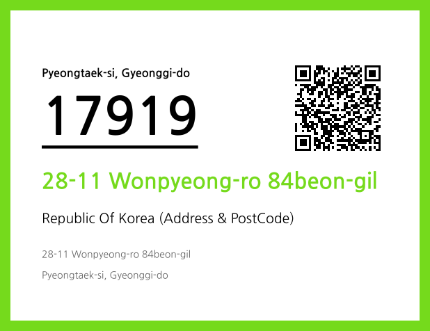 CC BY 4.0 Address and Postal Code QR Code Image (CC BY 4.0)