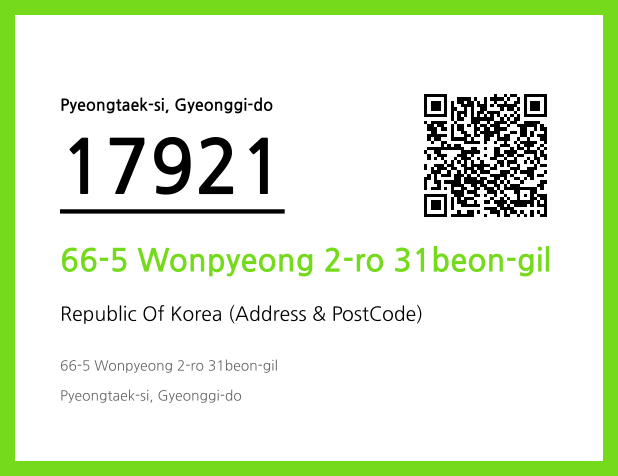 CC BY 4.0 Address and Postal Code QR Code Image (CC BY 4.0)