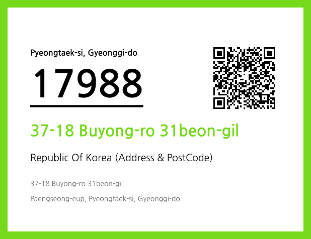 Address and Postal Code QR Code Image (CC BY 4.0)