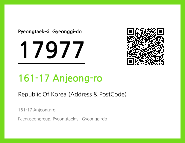 Address and Postal Code QR Code Image (CC BY 4.0)