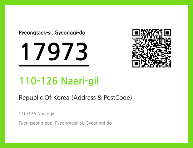 Address and Postal Code QR Code Image (CC BY 4.0)