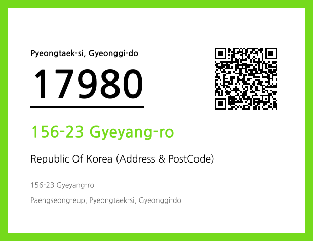 CC BY 4.0 Address and Postal Code QR Code Image (CC BY 4.0)