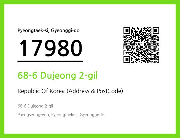 Address and Postal Code QR Code Image (CC BY 4.0)