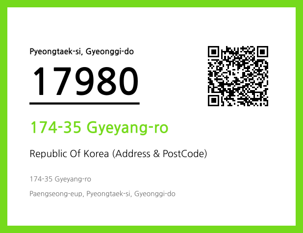 Address and Postal Code QR Code Image (CC BY 4.0)