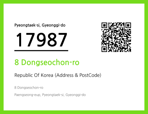 Address and Postal Code QR Code Image (CC BY 4.0)