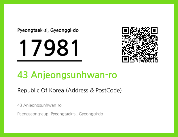 Address and Postal Code QR Code Image (CC BY 4.0)