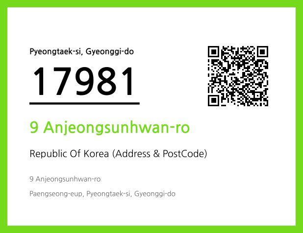 Address and Postal Code QR Code Image (CC BY 4.0)