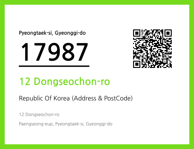Address and Postal Code QR Code Image (CC BY 4.0)