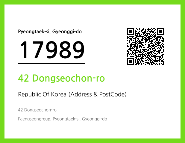 Address and Postal Code QR Code Image (CC BY 4.0)