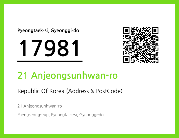 CC BY 4.0 Address and Postal Code QR Code Image (CC BY 4.0)