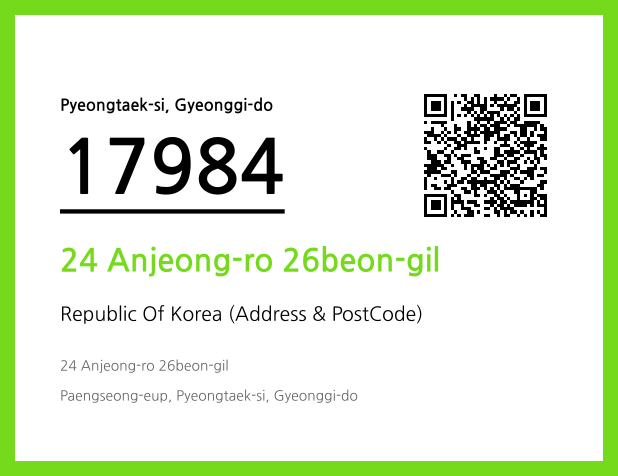Address and Postal Code QR Code Image (CC BY 4.0)