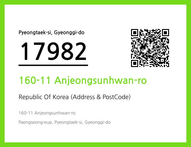 Address and Postal Code QR Code Image (CC BY 4.0)