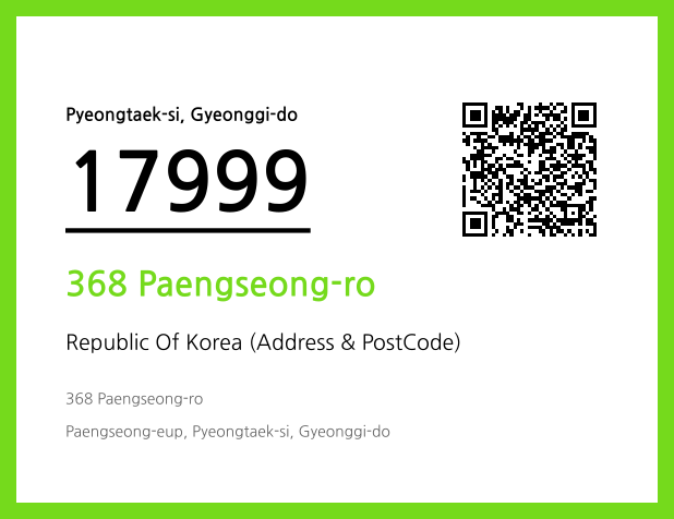 Address and Postal Code QR Code Image (CC BY 4.0)