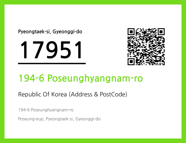 Address and Postal Code QR Code Image (CC BY 4.0)