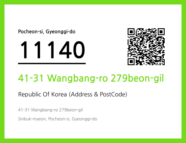 CC BY 4.0 Address and Postal Code QR Code Image (CC BY 4.0)