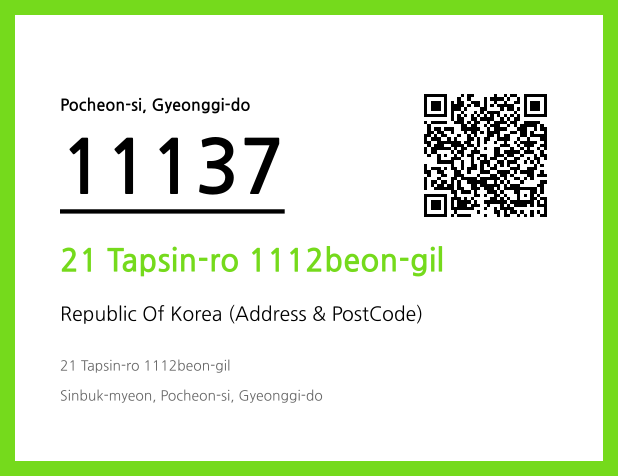 Address and Postal Code QR Code Image (CC BY 4.0)