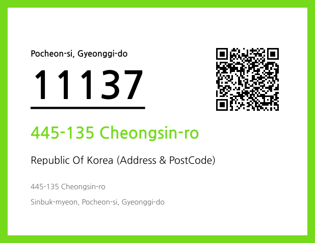 Address and Postal Code QR Code Image (CC BY 4.0)