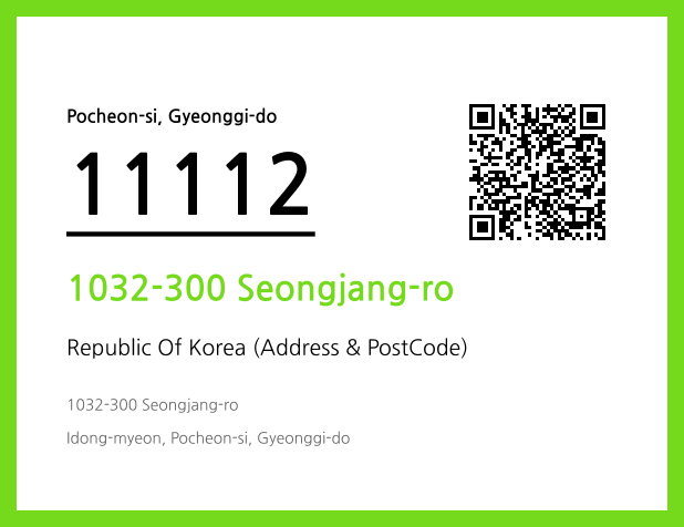 Address and Postal Code QR Code Image (CC BY 4.0)