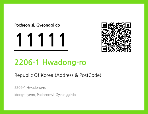 Address and Postal Code QR Code Image (CC BY 4.0)