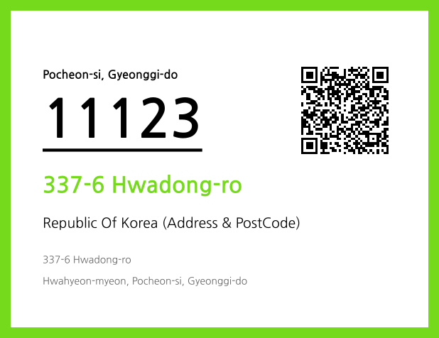 Address and Postal Code QR Code Image (CC BY 4.0)