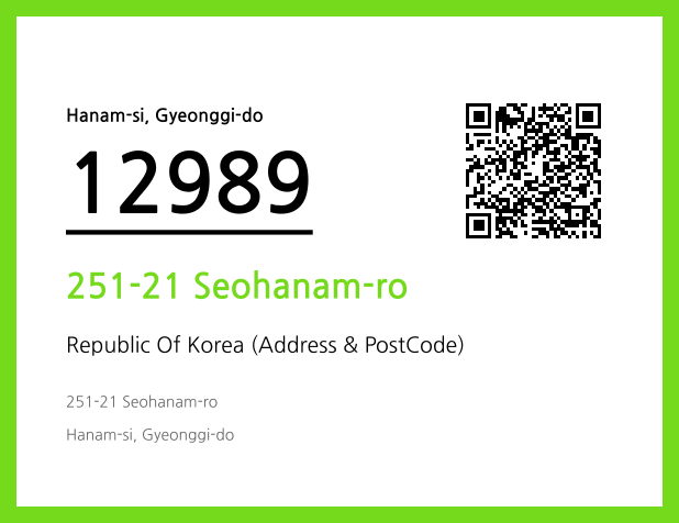 Address and Postal Code QR Code Image (CC BY 4.0)